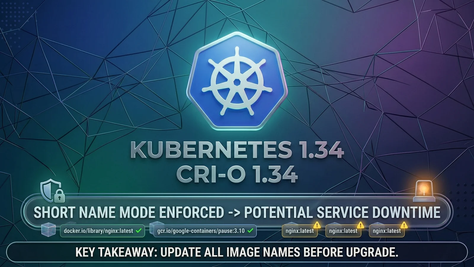 Kubernetes 1.34 and CRI-O 1.34 short-name enforcement overview